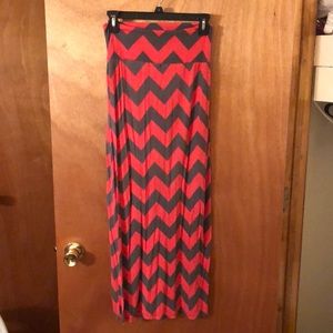 Pink/Grey Maxi Skirt